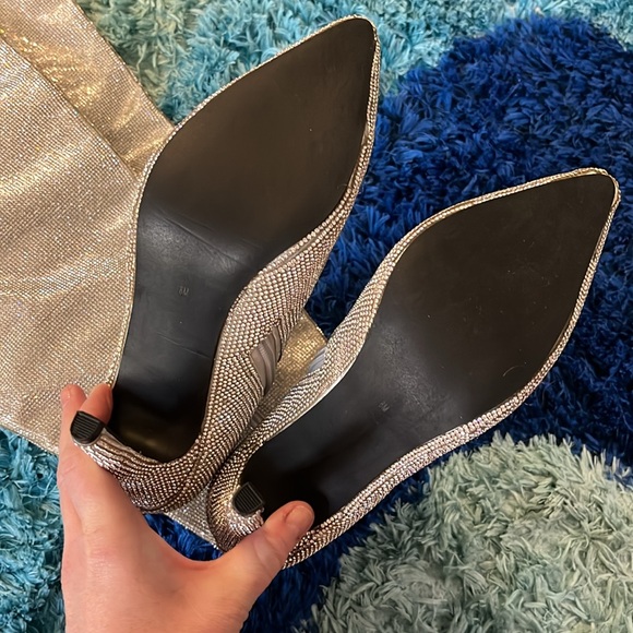 π Poster Girl Thigh High Sparkle Rhinestone Stiletto Boots π - Picture 4 of 10